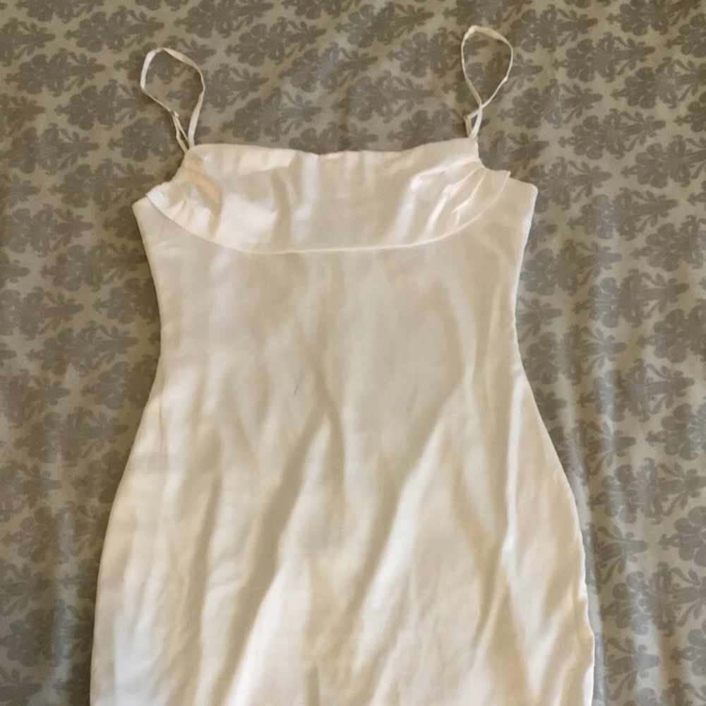 White Satin Dress